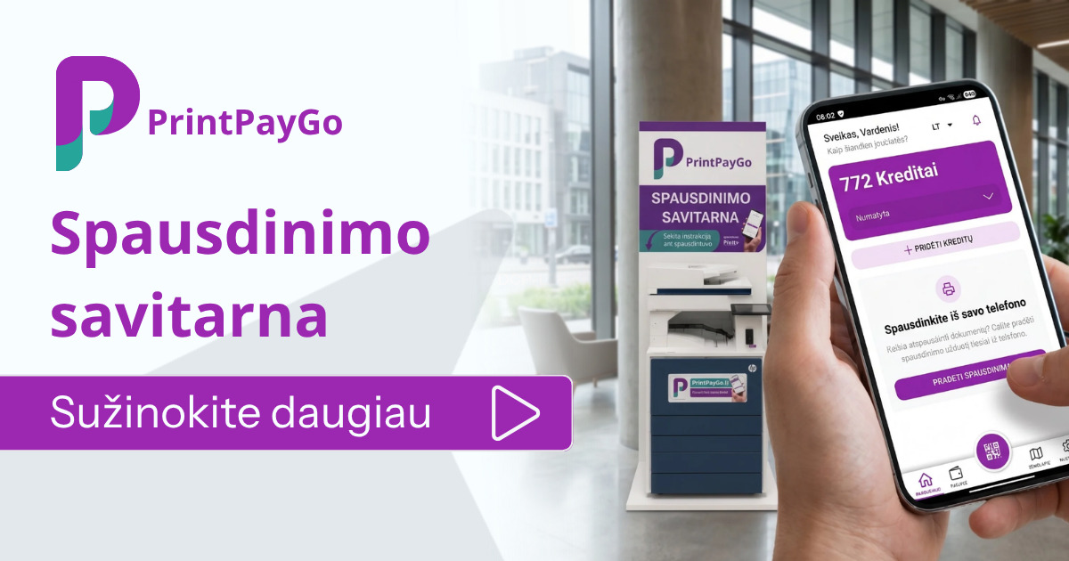 New! Self-service printing service PrintPayGo